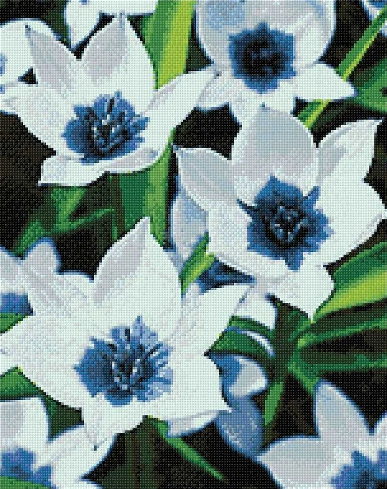 Wizardi Deimantinis paveikslas Mėlyna Eye Tulips WD034 38*48 cm