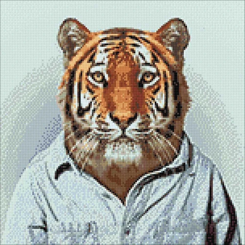 Wizardi Deimantinis paveikslas Mr Tiger WD258 38*38 cm