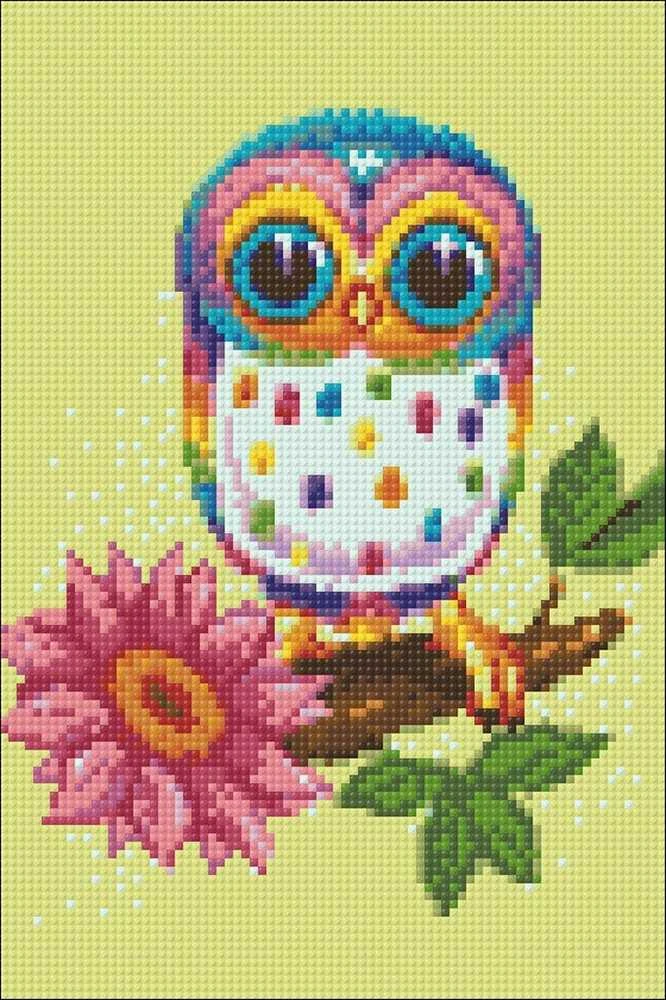 Wizardi Deimantinis paveikslas Owl Maia WD248 20*30 cm