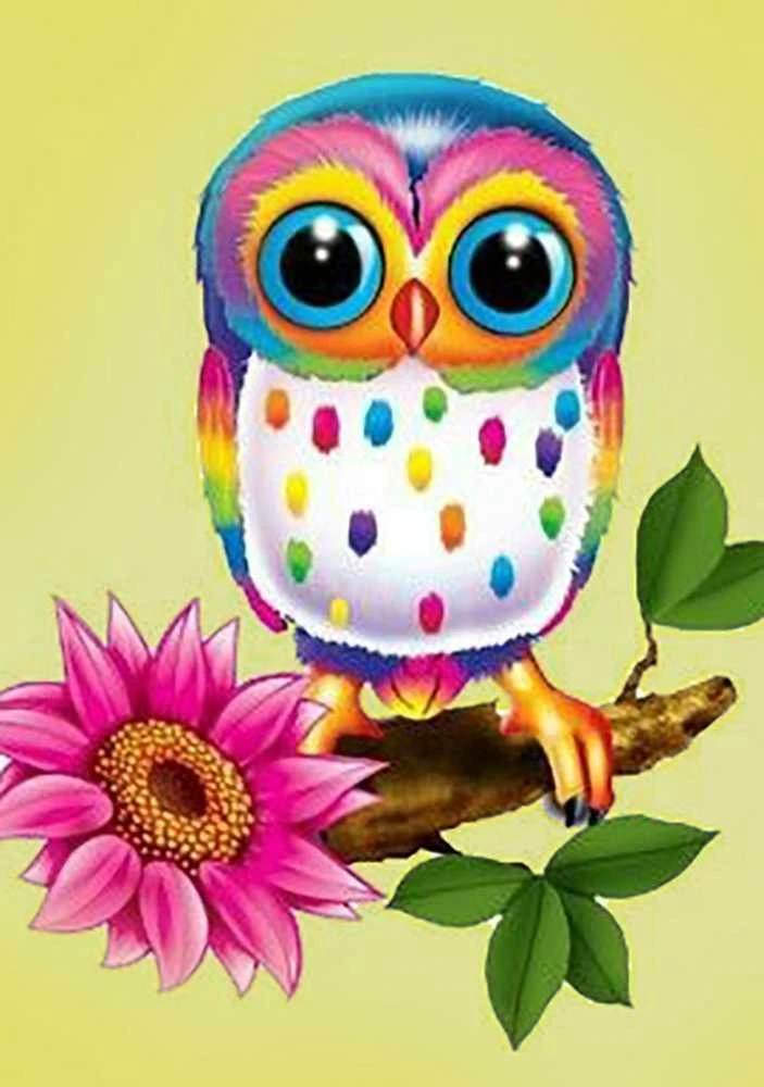 Wizardi Deimantinis paveikslas Owl Maia WD248 20*30 cm
