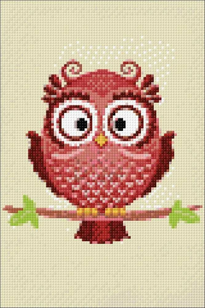 Wizardi Deimantinis paveikslas Owl Phil WD250 20*30 cm