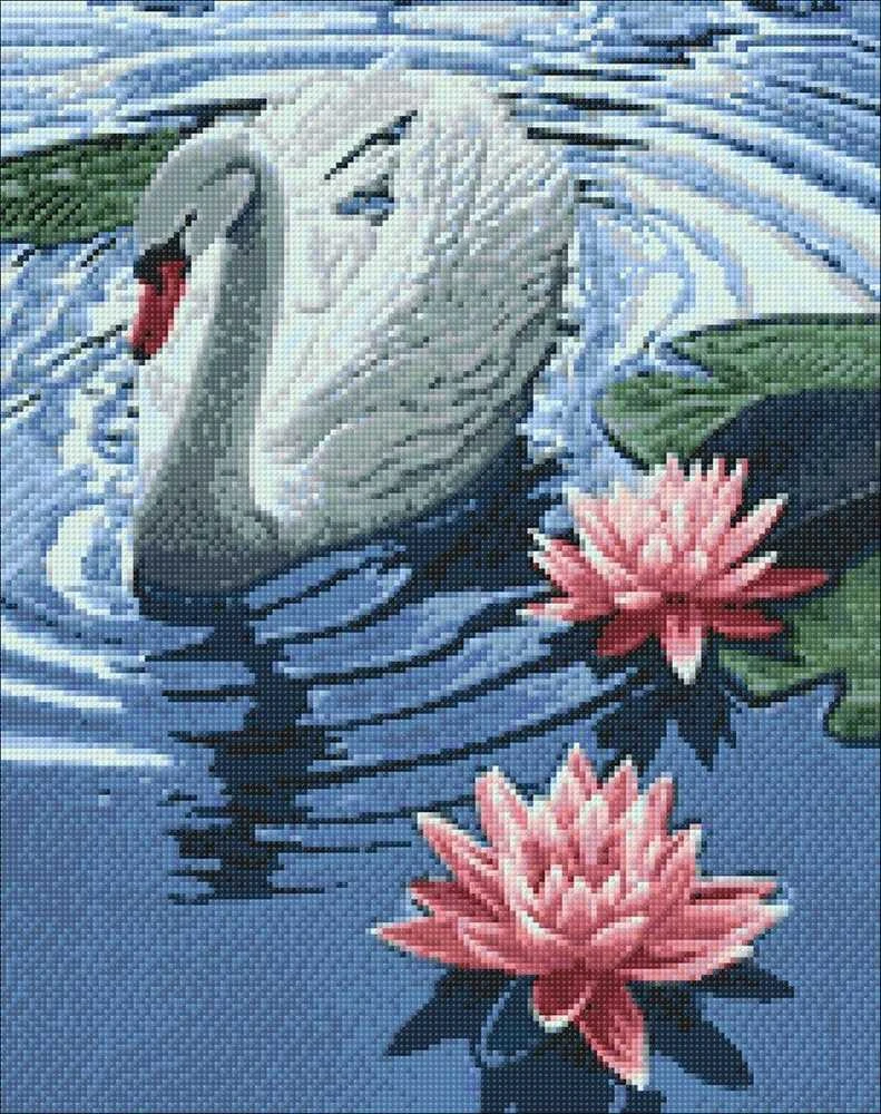 Wizardi Deimantinis paveikslas Princess Swan WD241 38*48 cm