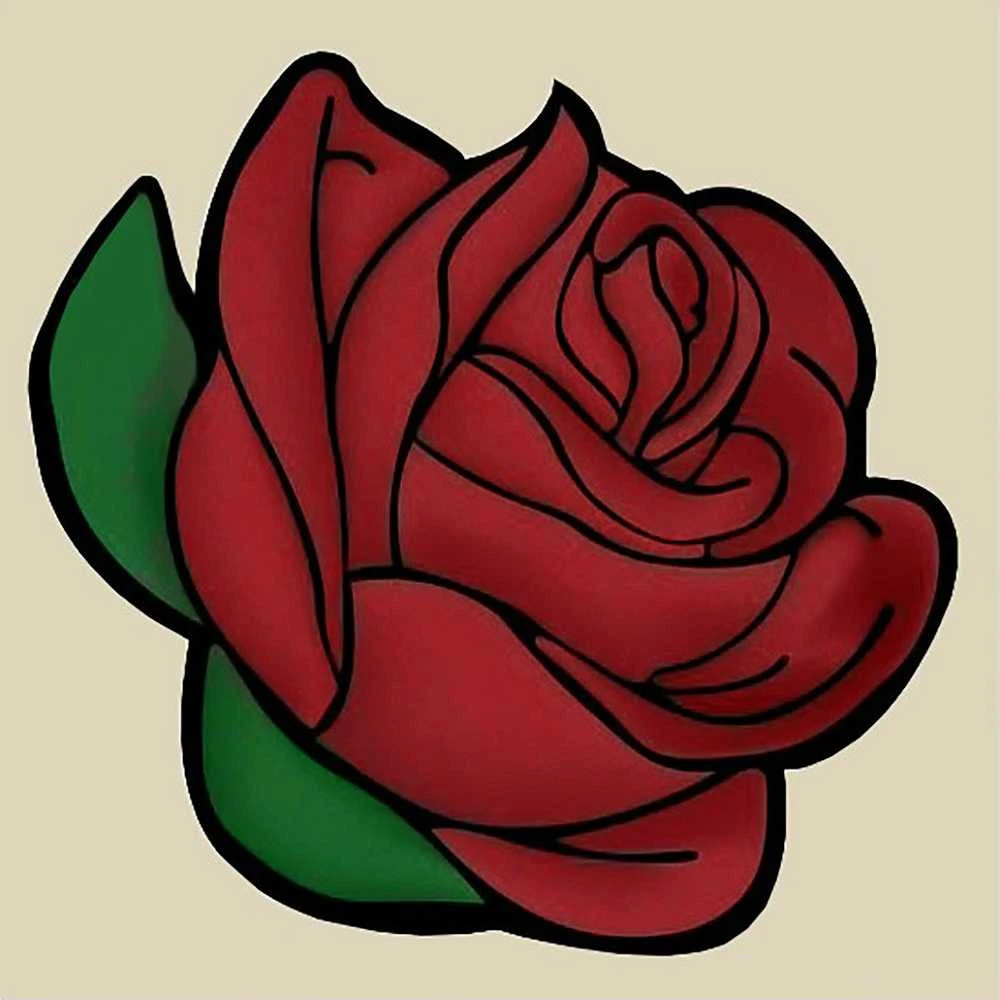 Wizardi Deimantinis paveikslas Rose Bud WD299 20*20 cm