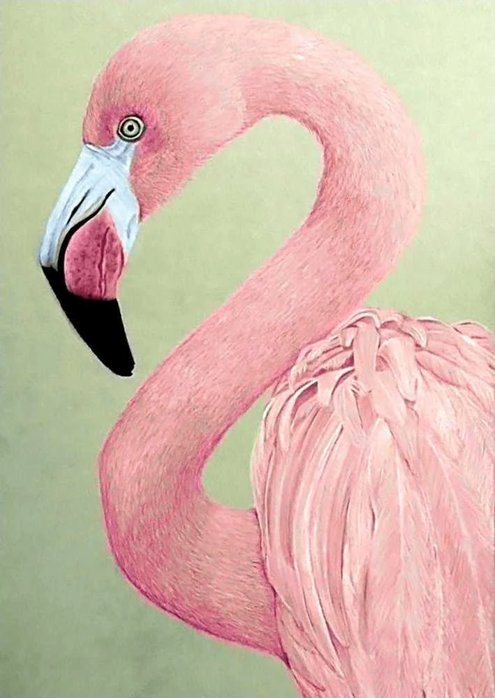 Wizardi Deimantinis paveikslas Rožinė Flamingo WD232 27*38 cm