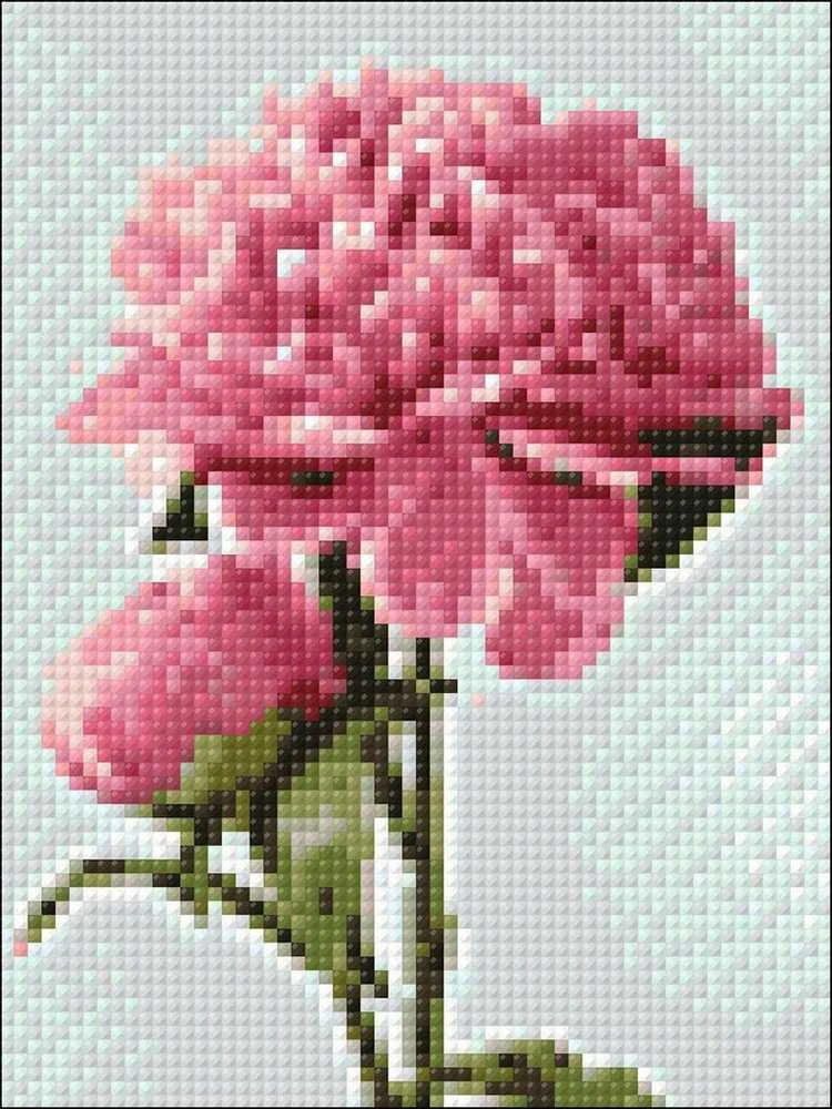Wizardi Deimantinis paveikslas Rožinė Peony WD276 15*20 cm