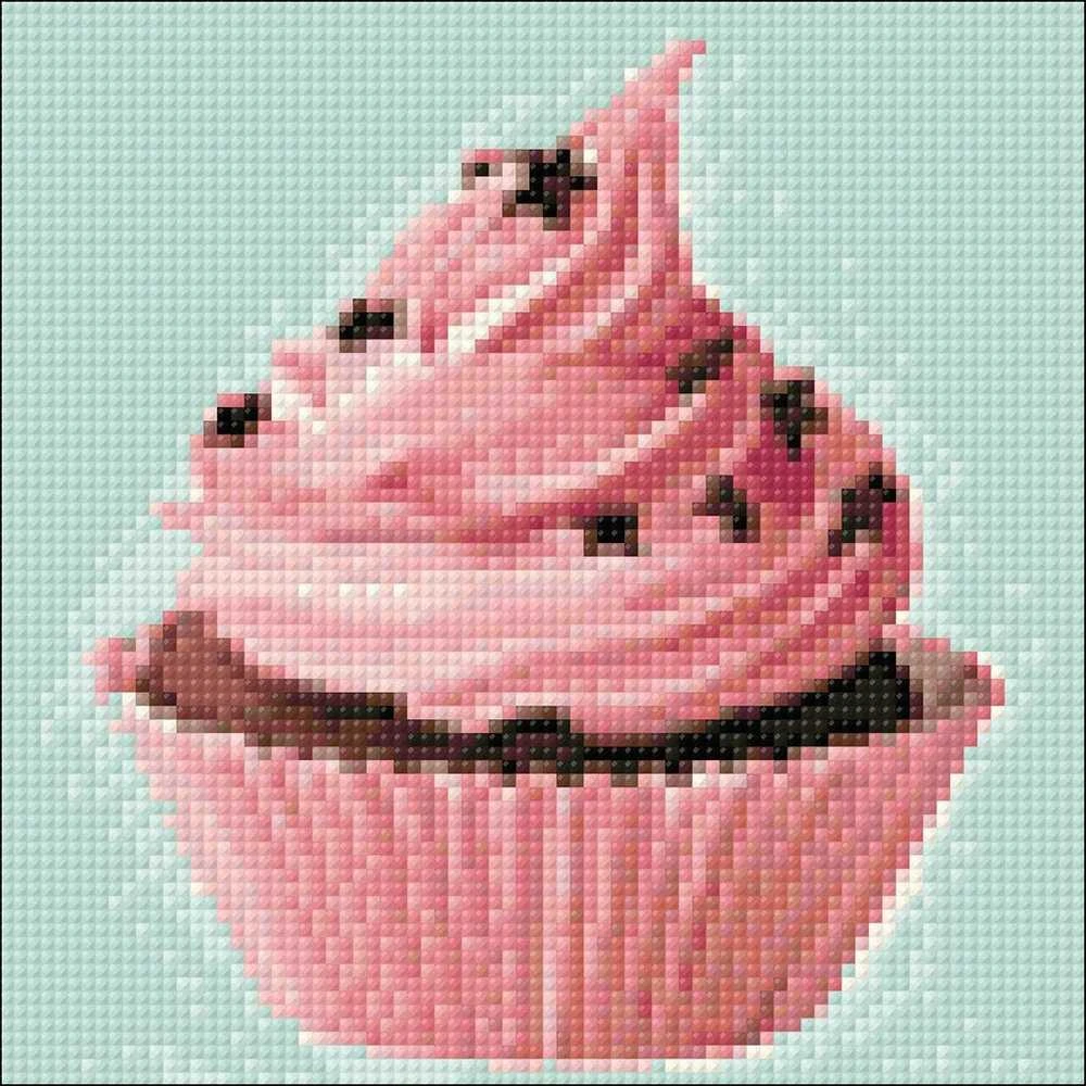 Wizardi Deimantinis paveikslas Sweet Muffin WD277 20*20 cm