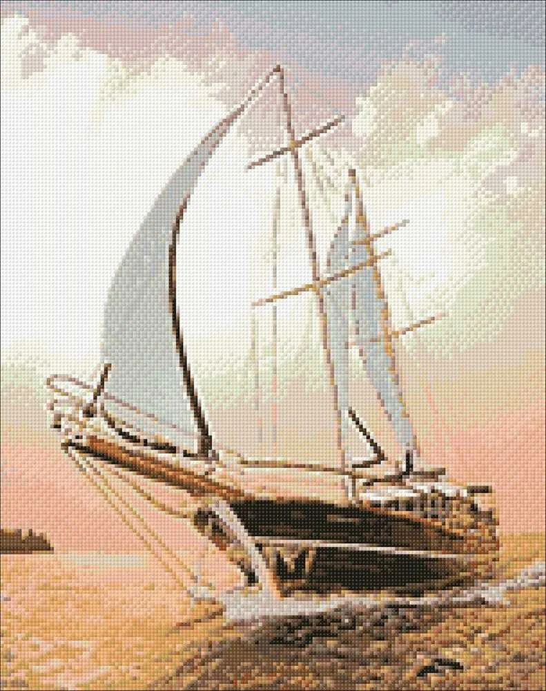 Wizardi Deimantinis paveikslas Yacht WD227 38*48 cm