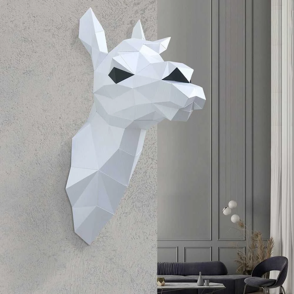 Beldizart WIZARDI 3D popieriaus amatų modeliai Lama (balta) PP-1LAM-WHT