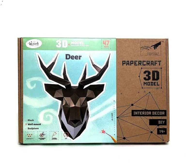 Beldizart Wizardi 3D popieriaus modelio rinkinys Deer PP-1OLP-WHT