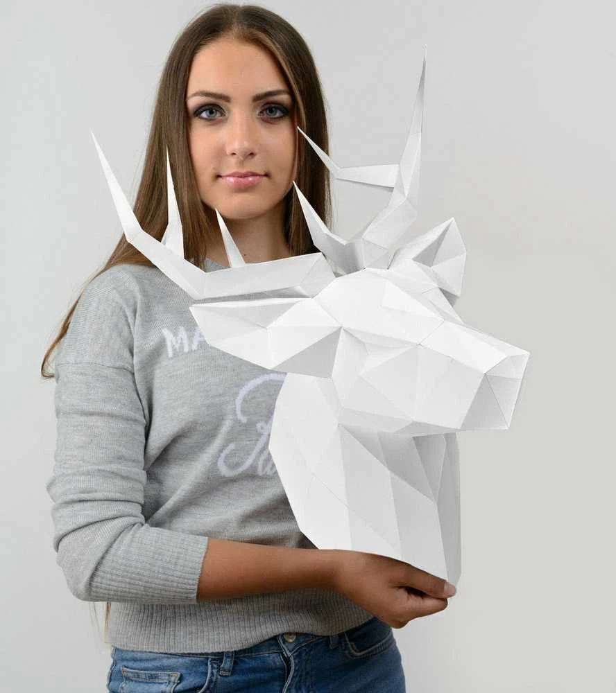 Beldizart Wizardi 3D popieriaus modelio rinkinys Deer PP-1OLP-WHT