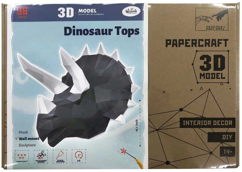 Beldizart Wizardi 3D popieriaus modeliavimo rinkinys Dinozauras Viršūnės Grafitas PP-1TPS-2GS
