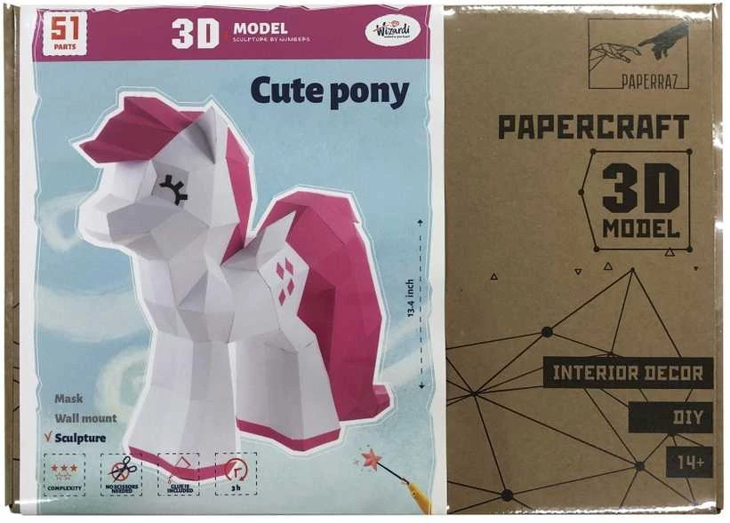 Beldizart Wizardi 3D Popieriaus gaminimo rinkinys Mielas ponis PP-2MIP-CRI