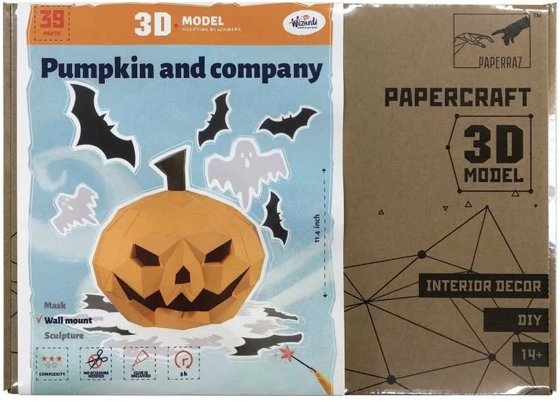 Beldizart Wizardi 3D popieriaus modelio rinkinys Moliūgas & Company PP-2PMP-OBW