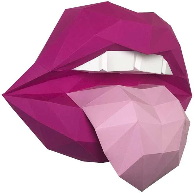 Beldizart SALE Wizardi 3D popieriaus modelio rinkinys Lips Rožinė/Crimson PP-1GUB-2MP