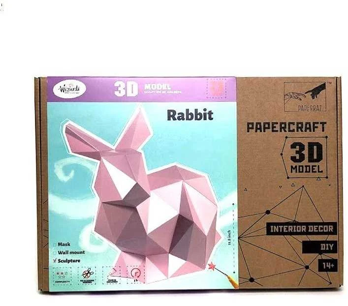 Beldizart Wizardi 3D popieriaus konstravimo rinkinys Triušis PP-2KRN-PIN