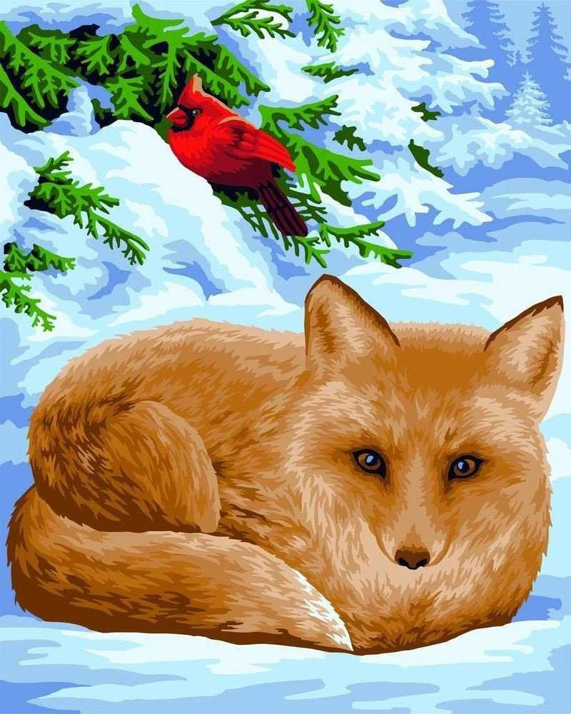Wizardi Tapybos Pagal Skaičius Rinkinys - Little Fox 40x50 cm L024