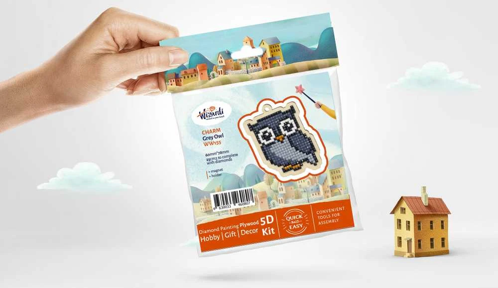 Wizardi Wood Beldizart Charm Laimingos Velykos WWP0507