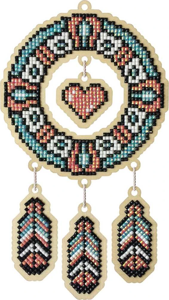 Wizardi Wood Beldizart Dreamcatcher - Širdis WWP0506
