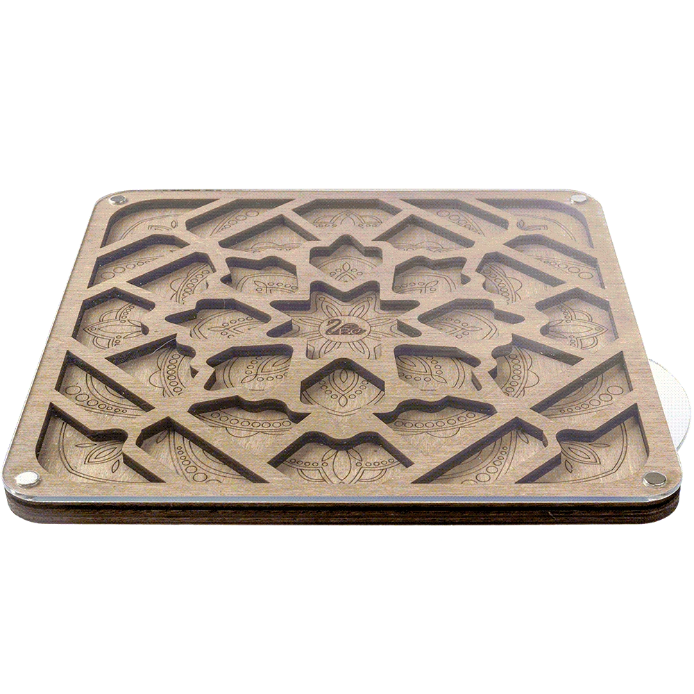 Wonderland Crafts Karoliukų organizatorius su skaidriu dangteliu, 19×19 cm, su magnetu