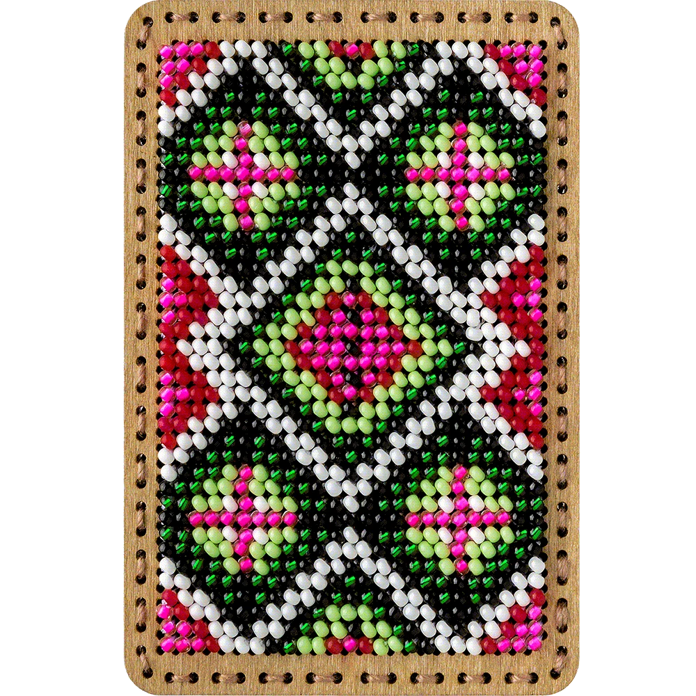 Wonderland Crafts Karoliukų siuvinėjimo rinkinys adatų dėžutei, PRECIOSA, 6 spalvos, 6×9 cm