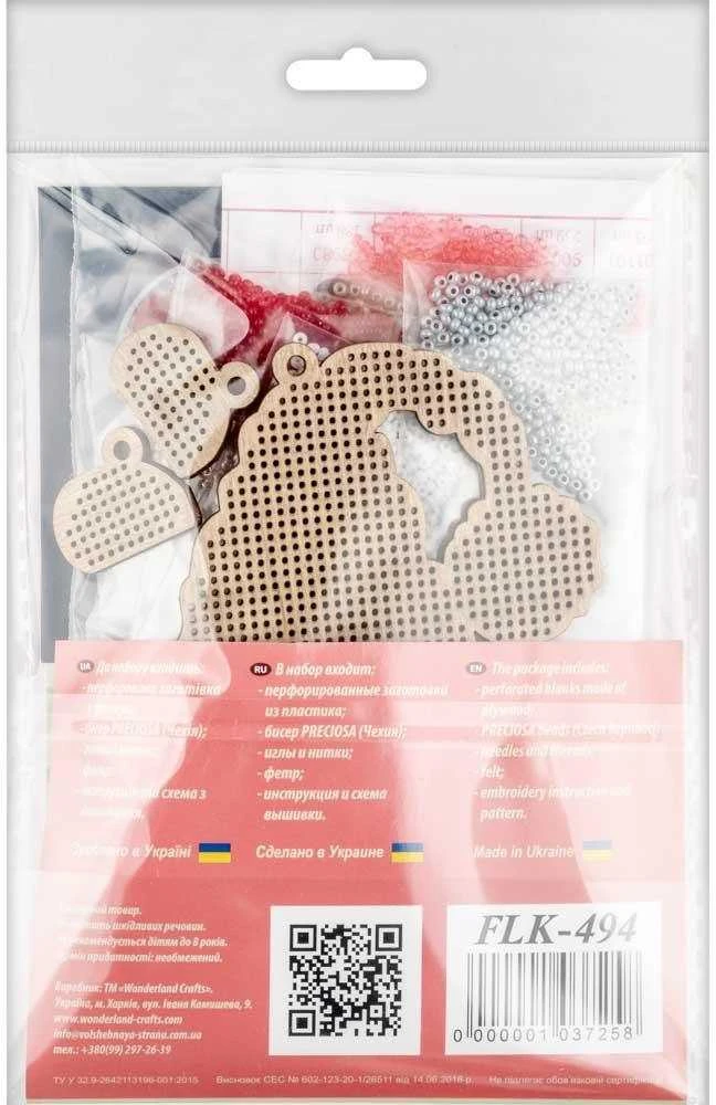 Wonderland Crafts Karoliukų siuvinėjimo rinkinys ant medžio su PRECIOSA karoliukais