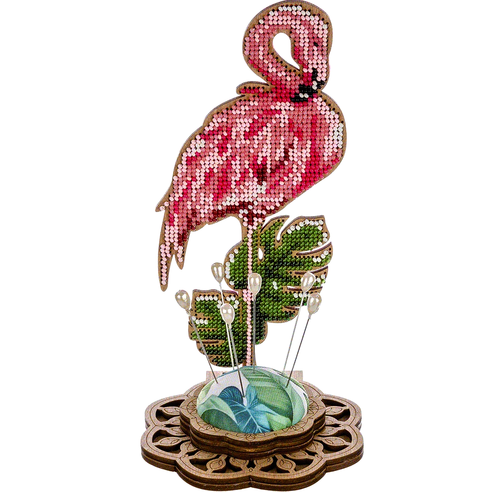 Wonderland Crafts Karoliukų siuvinėjimo rinkinys ant medžio – adatinė, 10×19,5 cm