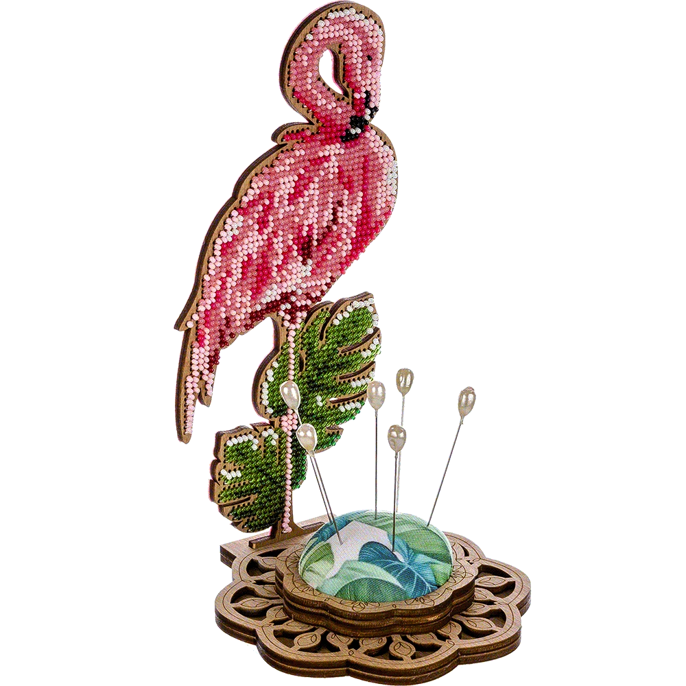 Wonderland Crafts Karoliukų siuvinėjimo rinkinys ant medžio – adatinė, 10×19,5 cm