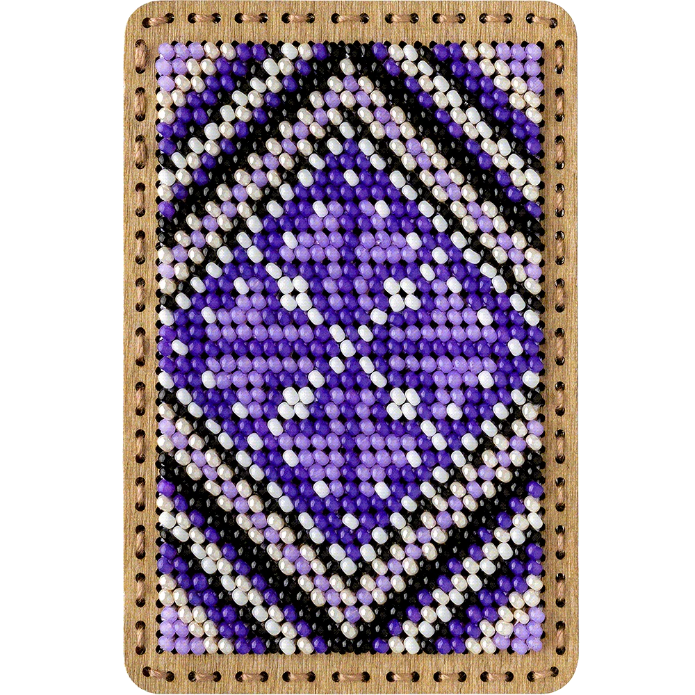 Wonderland Crafts Karoliukų siuvinėjimo rinkinys adatinei, 6×9 cm, 5 spalvų, 975 karoliukų