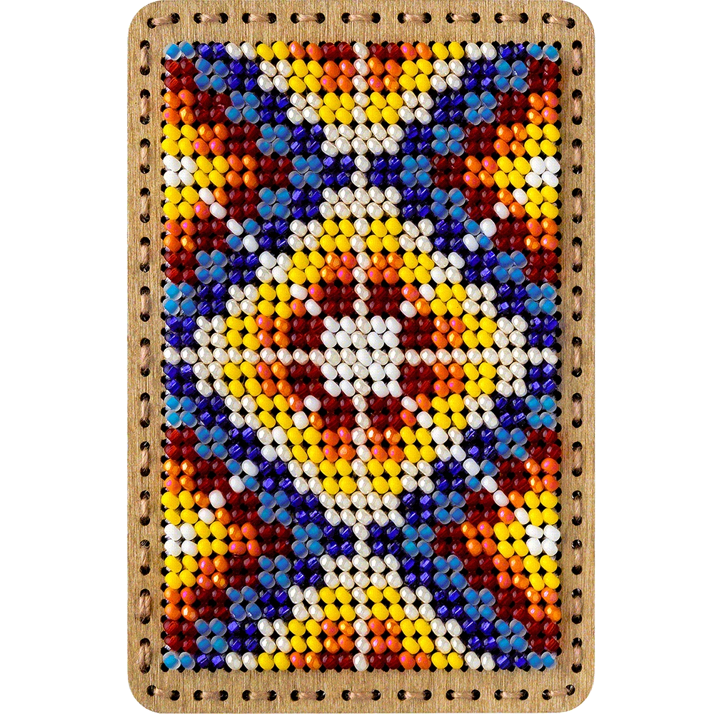 Wonderland Crafts Karoliukų siuvinėjimo rinkinys adatinės dėžutei 6×9 cm, 7 spalvos, 975 vnt.