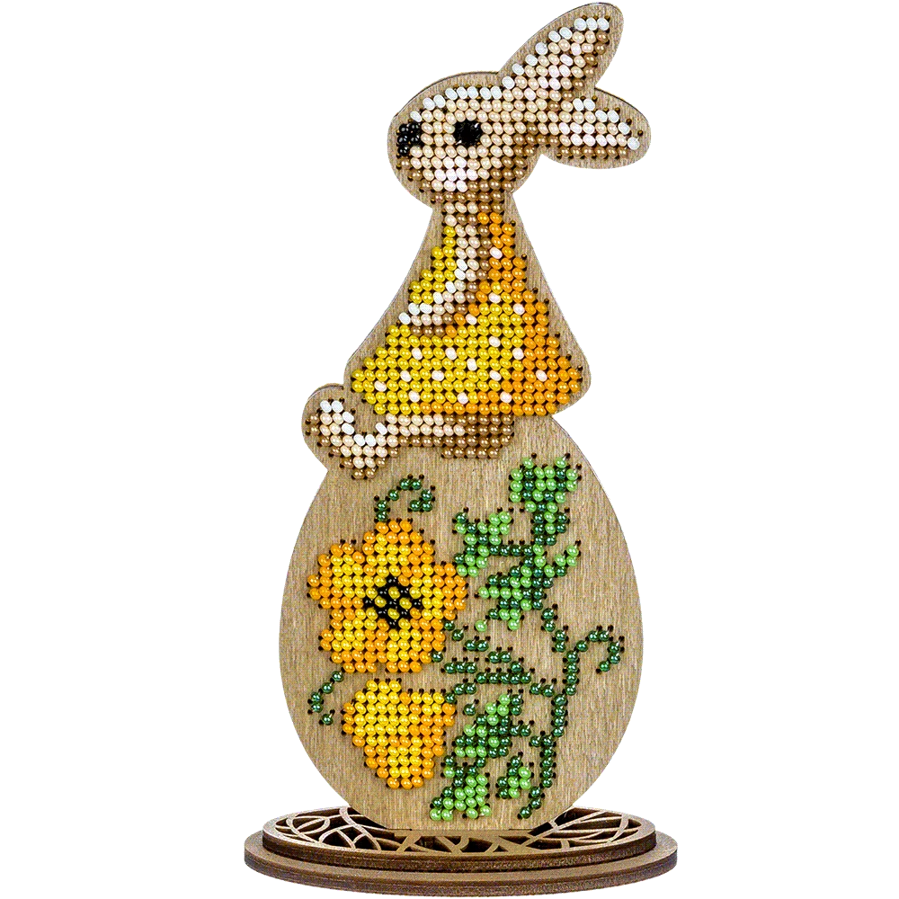 Wonderland Crafts Karoliukų siuvinėjimo rinkinys ant medinio pagrindo su stovu PRECIOSA