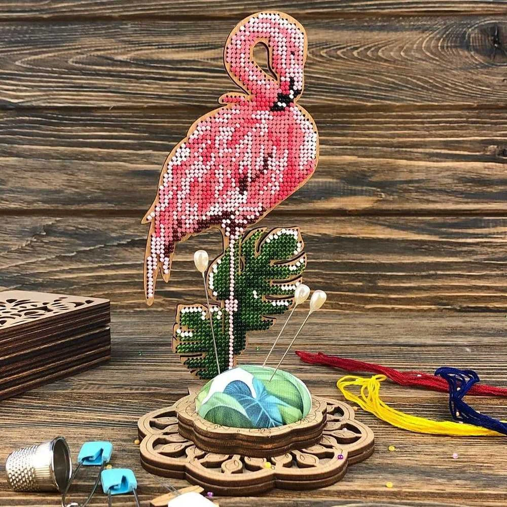 Wonderland Crafts Karoliukų siuvinėjimo rinkinys ant medžio – adatinė, 10×19,5 cm