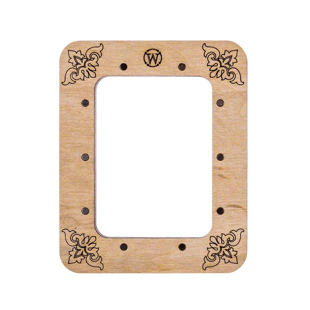Wonderland Crafts Magnetiniai mediniai siuvinėjimo lankeliai 6,5×9 cm, plokščioms medžiagoms