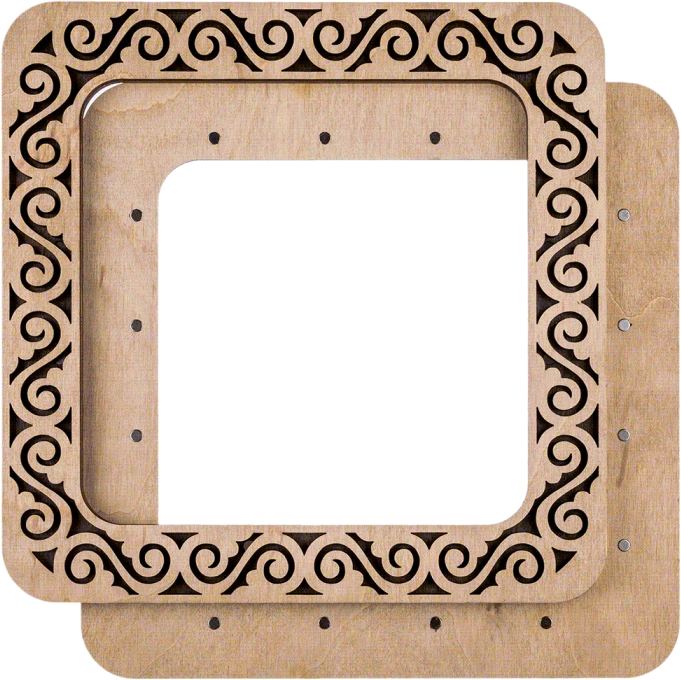 Wonderland Crafts Magnetiniai mediniai siuvinėjimo lankeliai 14×14 cm plokštiems paviršiams