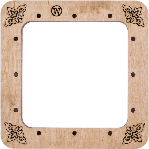 Wonderland Crafts Magnetiniai mediniai siuvinėjimo lankeliai 10×10 cm, plokščioms medžiagoms