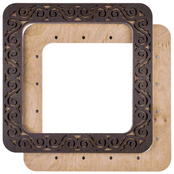 Wonderland Crafts Magnetinis medinis siuvinėjimo rėmelis 14×14 cm plokštiems paviršiams
