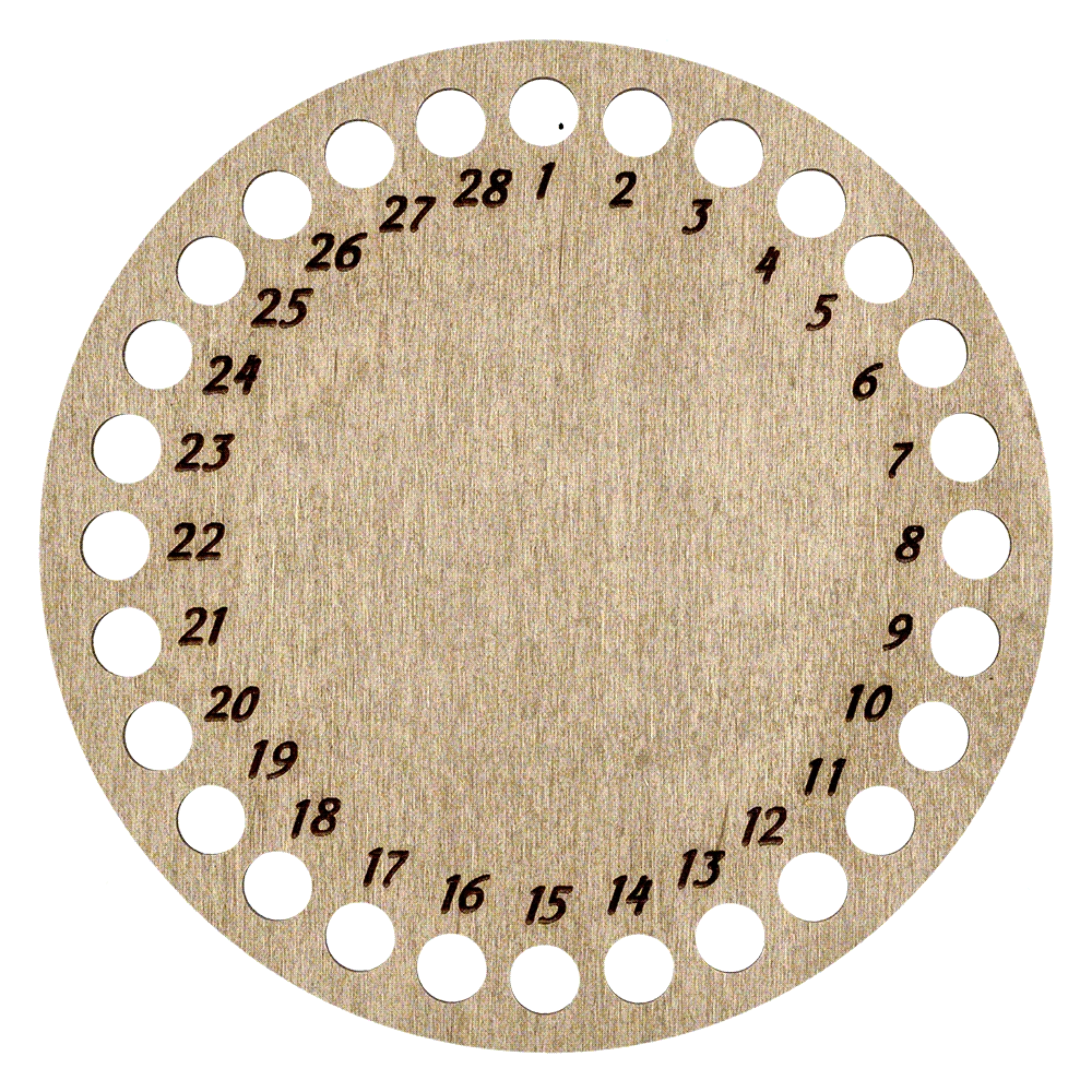 Wonderland Crafts Mulinių siūlų organizatorius siuvinėjimui, su numeriais, 15x15 cm