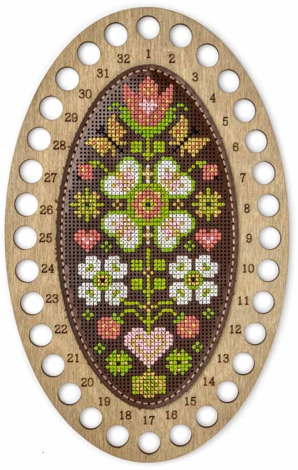 Wonderland Crafts Siūlų organizatoriaus siuvinėjimo rinkinys „Gėlių įkvėpimas“ 12,5 x 20,5 cm