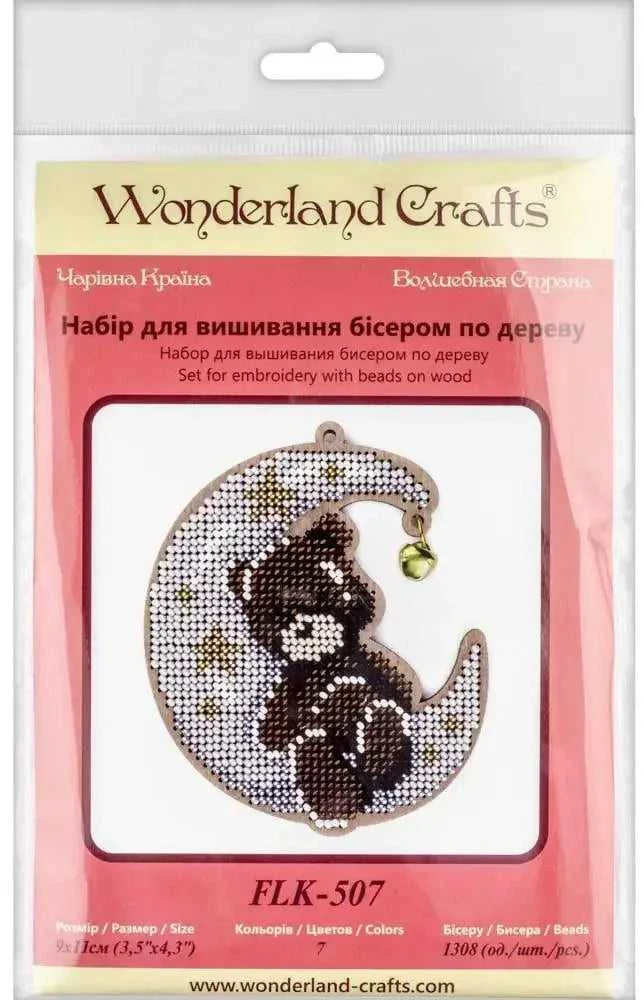 Wonderland Crafts Siuvinėjimo karoliukais ant medžio rinkinys 9x11 cm, 1308 vnt.