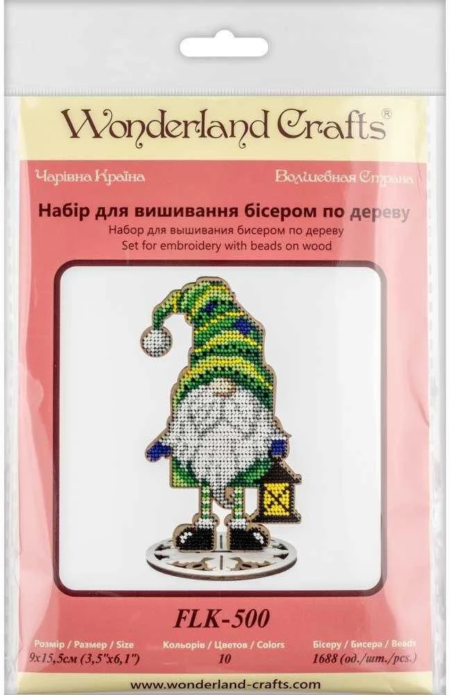 Wonderland Crafts Siuvinėjimo karoliukais rinkinys ant medžio PRECIOSA 9×15,5 cm