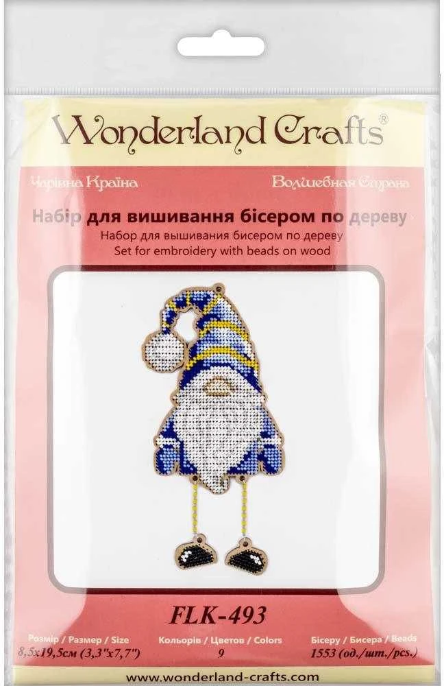 Wonderland Crafts Siuvinėjimo karoliukais rinkinys ant medžio – dekoratyvinis pakabukas