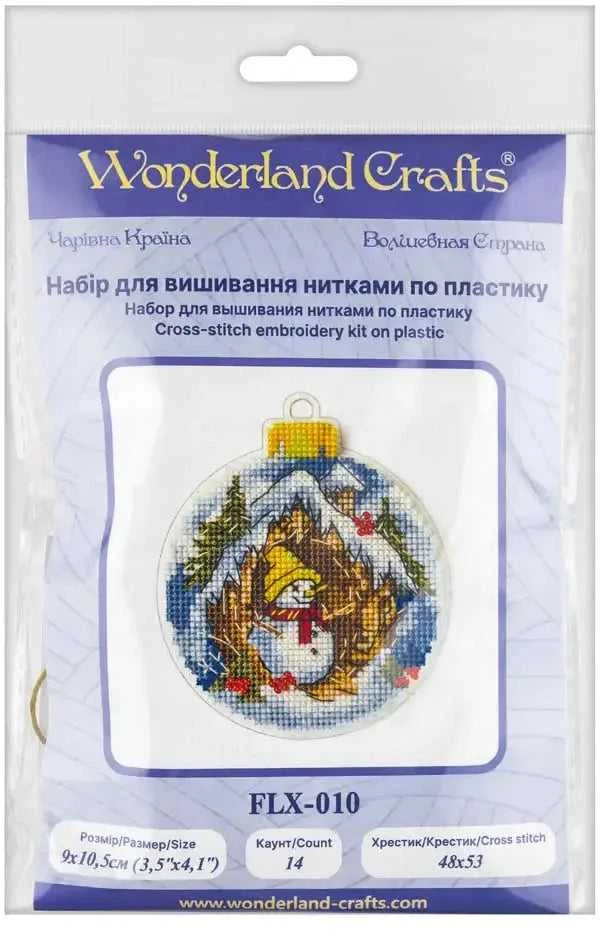 Wonderland Crafts Siuvinėjimo kryželiu rinkinys ant plastiko – kalėdinė eglutės dekoracija