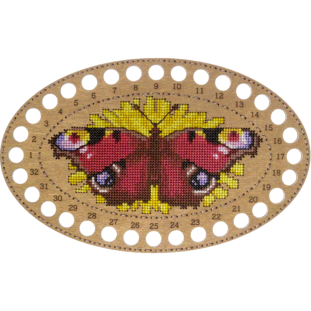 Wonderland Crafts Siuvinėjimo kryželiu rinkinys ant medžio, perforuotas, 13x20 cm, be siūlų