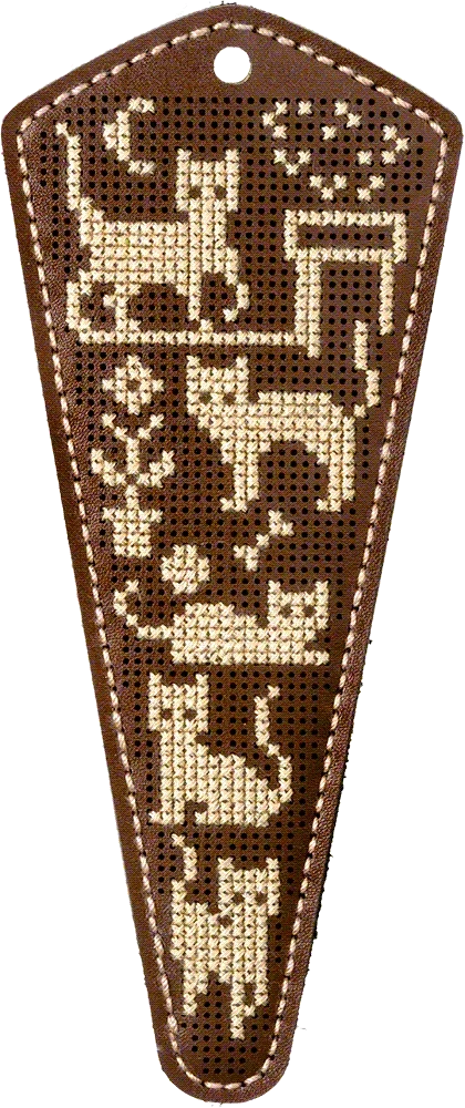 Wonderland Crafts Siuvinėjimo kryželiu rinkinys žirklių dėklui, dirbtinė oda, 10–13 cm