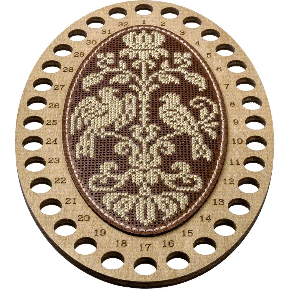 Wonderland Crafts Siuvinėjimo kryželiu rinkinys siūlų organizatoriui, dirbtinė oda
