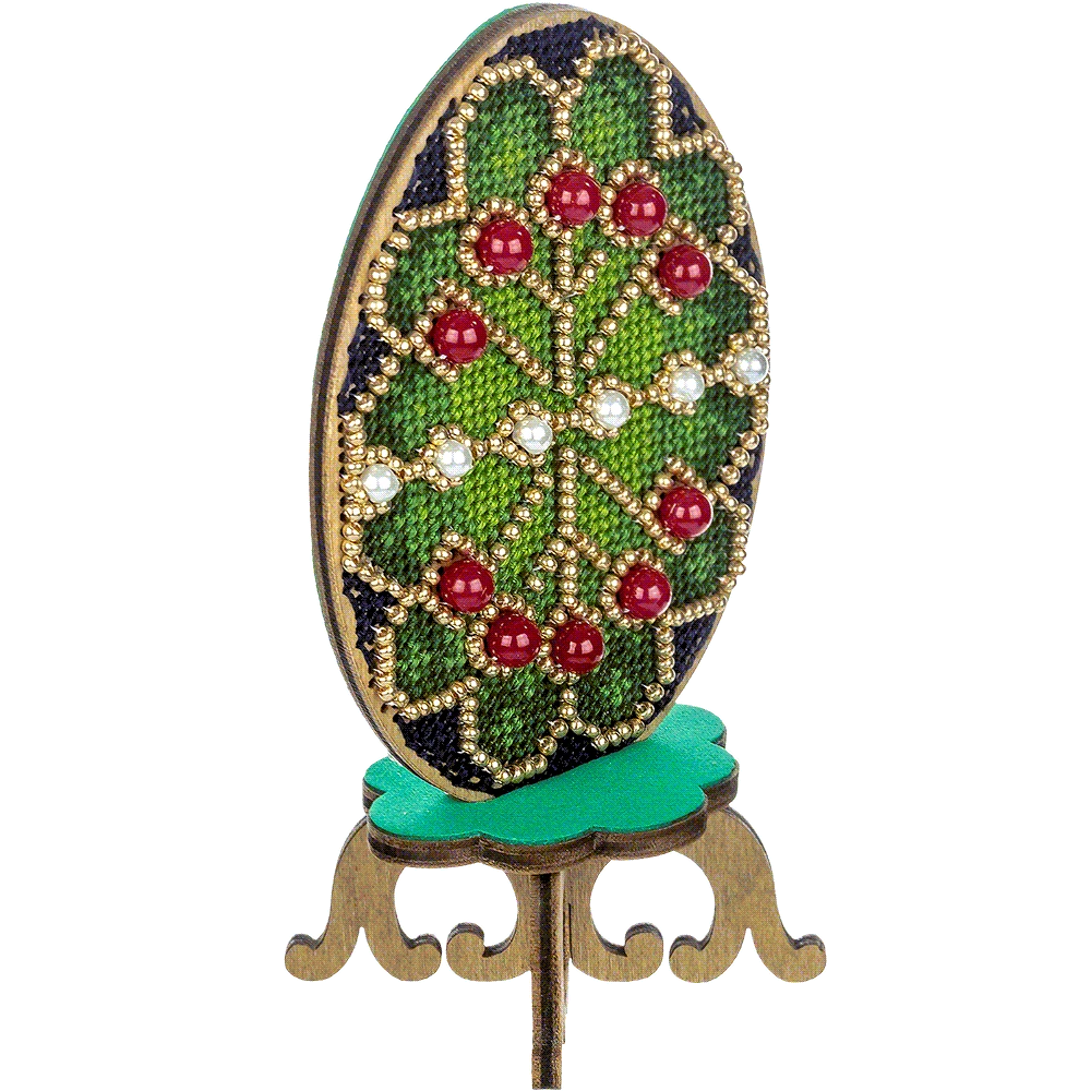 Wonderland Crafts Siuvinėjimo kryželiu rinkinys ant medžio – Velykinis margutis