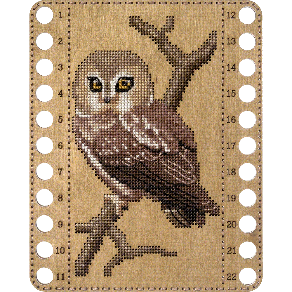 Wonderland Crafts Siuvinėjimo kryželiu rinkinys ant medžio, perforuotas, 14x17 cm, be siūlų