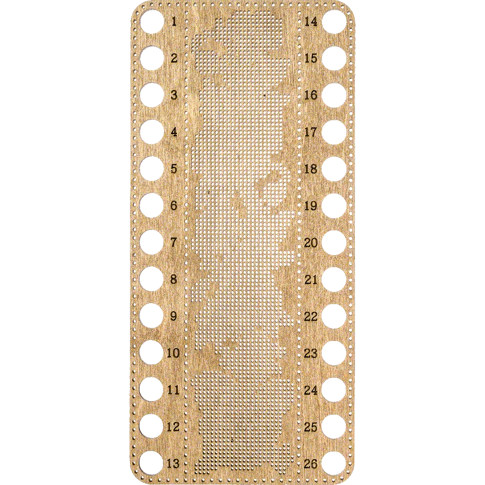 Wonderland Crafts Siuvinėjimo kryželiu rinkinys ant medinės lentelės, 9.5×20 cm, be siūlų
