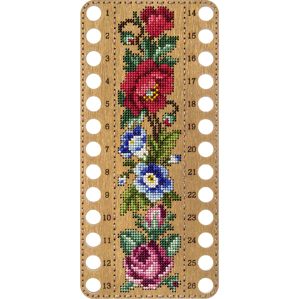 Wonderland Crafts Siuvinėjimo kryželiu rinkinys ant medinės lentelės, 9.5×20 cm, be siūlų