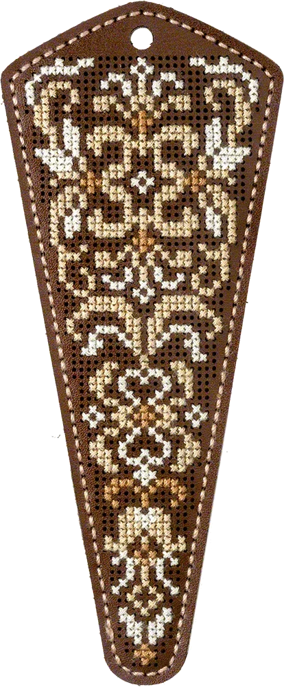 Wonderland Crafts Žirklių dėklo siuvinėjimo kryželiu rinkinys, dirbtinė oda, 10–13 cm