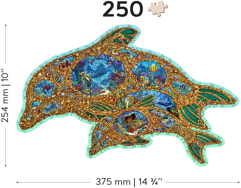 Wooden city Medinė dėlionė „Jūros brangenybės“ 250 detalių